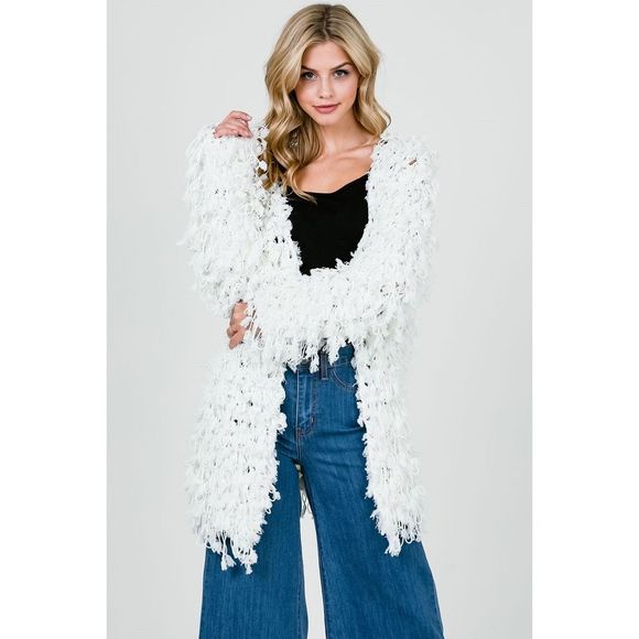 Sweet Generis Jackets & Blazers - Off White Shag Jacket NWT Size S/M